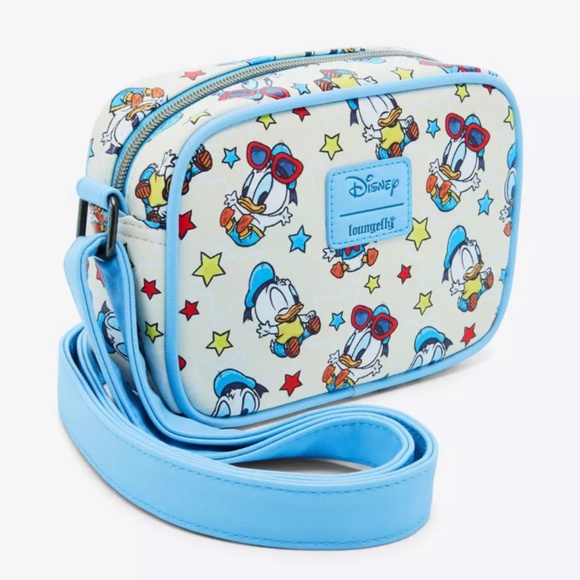 Loungefly Handbags - Loungefly Disney Baby Donald Duck Stars Camera Crossbody Bag NEW WITH TAGS